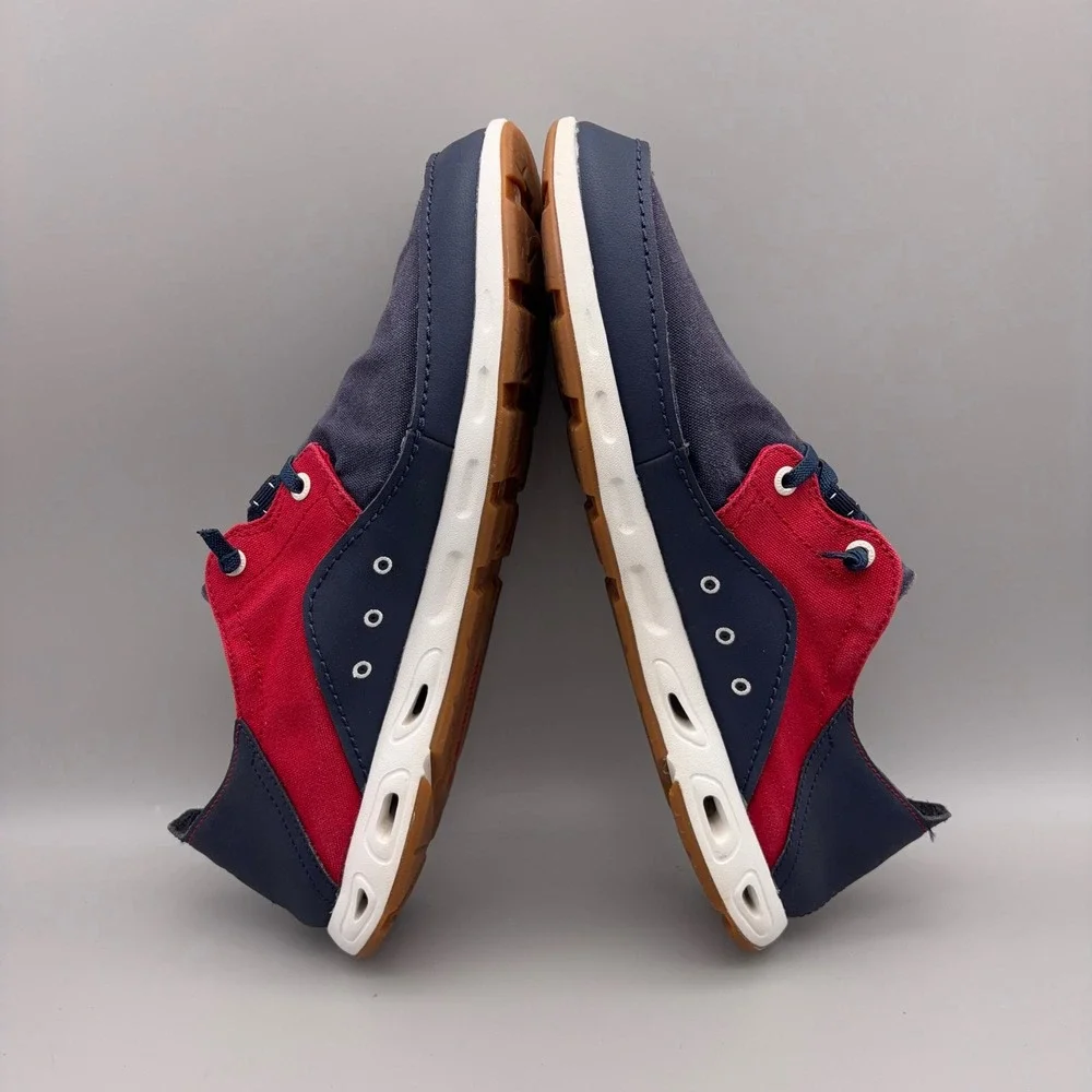 Columbia Boat Shoes Mens 12 Navy Blue Red Colorblock PFG Bahama Vent Fishing